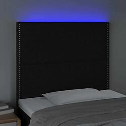 Avis Maison Chic Tête de lit moderne à LED lumineuse pour chambre - Décoration de lit Noir 80x5x118/128 cm Tissu -MN84991