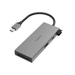 HAMA Hub USB-C, multiport, 6 ports, 2 USB-A, USB-C, HDMI, SD, microSD