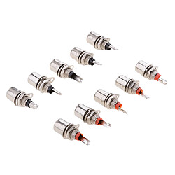 Acheter 10 Pcs Adaptateur Connecteurs Femelles Audio Rca à Montage Sur Panneau