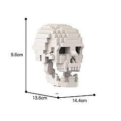 Universal Squelette Bloc de construction Brique Horreur Crâne Cerveau Modèle DIY Assemblage Jouets Jeux éducatifs École pour enfants audacieux Cadeaux pour enfants | Bloc (blanc)