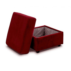 Inside 75 Pouf COFFRE DREAMER - velours amore rouge