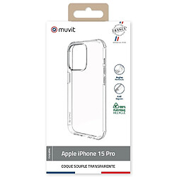 Avis Coque Muvit For France pour iPhone 15 Pro Transparent