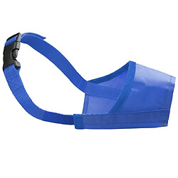 Wewoo Muselières chien Fournisseur d'animal muselière nylon respirant confortable doux maille réglable masque de bouche pour animaux empêchent la morsuretaille 16cm bleu