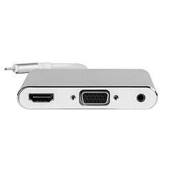 Avis Wewoo Argent Adaptateur 3 en 1 Lightning vers HDMI / VGA / audio