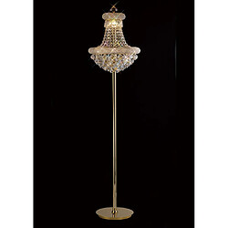 Luminaire Center Lampadaire Alexetra 8 Ampoules doré/cristal