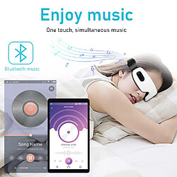 Avis Universal Masseur électrique à vibrations Bluetooth Masseur à yeux Thermothérapeutique Lunettes Soin des yeux Fatigue Relief Machine Clipper | Appareil de beauté à domicile (blanc)