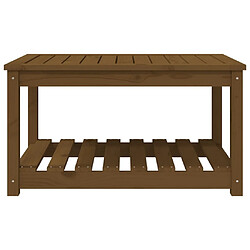 Maison Chic Table de jardin | Table d'extérieur marron miel 82,5x50,5x45 cm bois massif de pin -GKD96000 pas cher