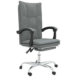 vidaXL Fauteuil inclinable de bureau Gris foncé Tissu