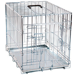 Flamingo Cage pour chien métallique 2 portes Taille XS 63 cm x 43 cm x H 49 cm