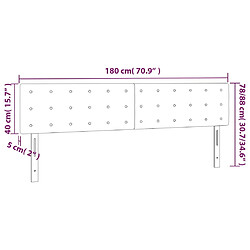 vidaXL Têtes de lit 2 pcs Crème 90x5x78/88 cm Tissu pas cher