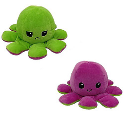 Universal Flip peluche belle poupée en peluche, soft simulation réversible Toygreen / violet