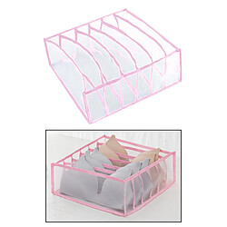 Sous-vêtements Pliables Organisateur Culotte Soutien-gorge Tiroir Boîte De Rangement Rose 6 Poignées pas cher