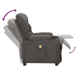 Acheter vidaXL Fauteuil de massage Gris foncé Tissu