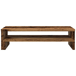 Avis vidaXL Support de moniteur vieux bois 54x22x15 cm bois d'ingénierie