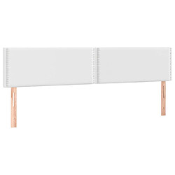 Acheter Maison Chic Tête de lit scandinave à LED,meuble de chambre Blanc 160x5x78/88 cm Similicuir -MN23184