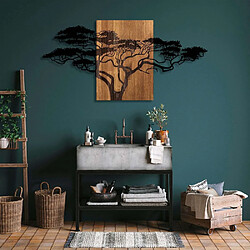 Hanah Home Décoration murale en bois et métal Walnut Grand Arbre.