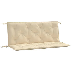 Maison Chic Coussins Confort,Coussins de banc de jardin 2 pcs beige 120x50x7 cm tissu Oxford -GKD80923