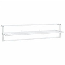 vidaXL Porte-serviettes Blanc 95x25x22 cm Fer