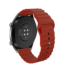 Bracelet en silicone Boucle inversée de 22 mm rouge vin pour votre Samsung Gear S3/Galaxy Watch 46mm/Huawei GT2 46mm/Huami Amazfit 1/2