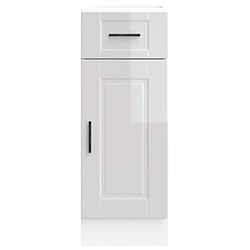 Avis vidaXL Armoire de cuisine Porto blanc brillant bois ingénierie