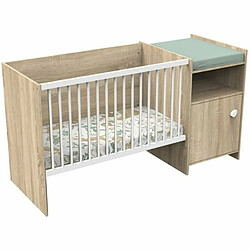 Baby Price Lit bébé combiné - 120 x 60 cm - Evolutif en 90 x 190 cm