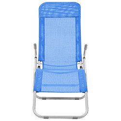 Avis Helloshop26 Lot de deux chaises longues pliables bleu 02_0011950