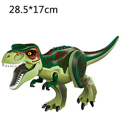 Universal Jurassic Dinosaur World Series Building Block Dinosaur Park Xunlong T Rex Triangle Code Rex Big Picture Brick Toy | Block(Vert)