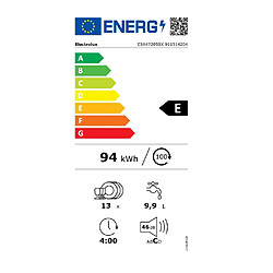 Lave-vaisselle 60cm 13 couverts 46db - ESA47205SX - ELECTROLUX