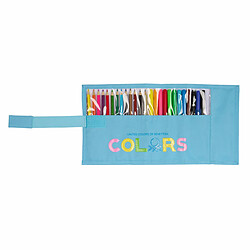 Avis Pochette crayons Benetton Spring Enveloppante Bleu ciel 7 x 20 x 7 cm (27 Pièces)