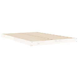 Avis vidaXL Cadre de lit sans matelas blanc 120x190 cm bois de pin massif