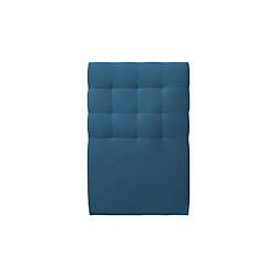 Sommeil de plomb Tete de lit Capitonnée Velours Bleu L 90 cm - Ep 10 cm rembourré