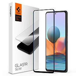 Spigen Sgp Spigen Verre trempé compatible avec Xiaomi Redmi Note 10 Pro, Couverture complète, Résistant aux Rayures, 9H Protection écran