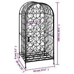 vidaXL Casier à bouteilles pour 35 bouteilles Métal pas cher