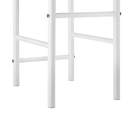 Helloshop26 Valet de chambre porte vêtements avec cintre et porte pantalons métal MDF 107 cm blanc 03_0006283 pas cher