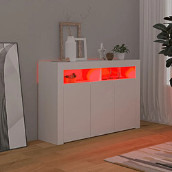 Acheter vidaXL Buffet avec lumières LED Blanc 115,5x30x75 cm