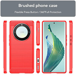 Htdmobiles Coque pour Huawei Honor Magic 5 Lite 5G / X40 / X9a - housse etui silicone gel carbone + film ecran - ROUGE