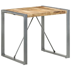 Maison Chic Table de salle à manger,Table à dîner 80x80x75 cm Bois de manguier brut -GKD74156