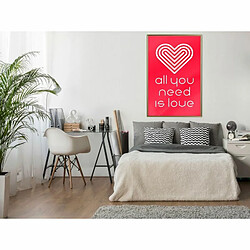 Paris Prix Affiche Murale Encadrée Love Everywhere 40 x 60 cm Or