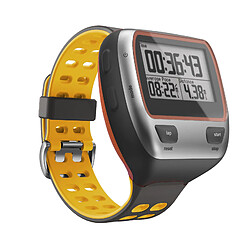 Bracelet de montre-bracelet en silicone pour Garmin Forerunner 310XT Jaune