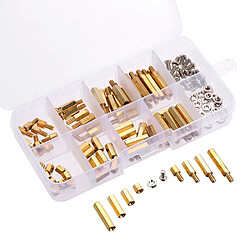 120 pcs M3 PCB Hex Mâle Femelle Filetée En Laiton Entretoises Longue Vis Boulon Carte Mère Standoff Fileté Vis Écrou Assortiment E