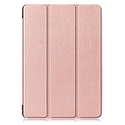 Etui en PU avec support tri-pliure or rose pour votre Apple iPad 10.2 (2019)