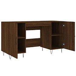 Maison Chic Bureau,Table de travail,bureau de travail pour chambre chêne marron 140x50x75 cm bois d'ingénierie -GKD61536 pas cher