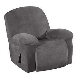 Avis Housse De Canapé Inclinable En Velours élastique Housse De Fauteuil Antidérapante Gris