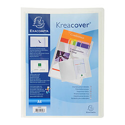 EXACOMPTA Chemise personnalisable Kreacover, PP, A4, blanc ()