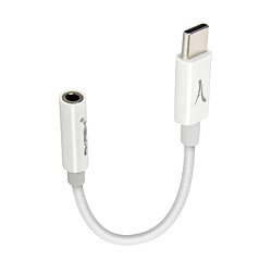 Adaptateur Audio USB-C vers Jack 3.mm Son et Micro Flexible Akashi Blanc