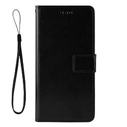 Etui en PU Cheval fou avec support noir pour Samsung Galaxy A11