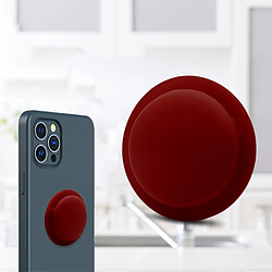 Coque en silicone Coller sur souple rouge vin pour votre Apple AirTag 2021