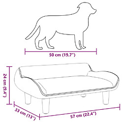 vidaXL Lit pour chien gris clair 70x40x24 cm velours pas cher