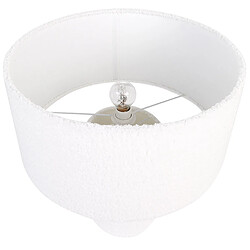 Beliani Lampe à poser bouclé blanche LALANA pas cher