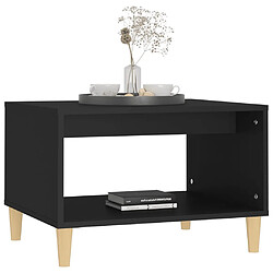 Avis vidaXL Table basse Noir 60x50x40 cm Bois d'ingénierie